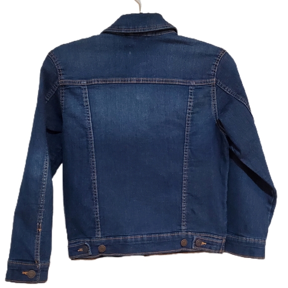 Old Navy Girl's Dark Blue Denim Trucker Jacket - Picture 2 of 9